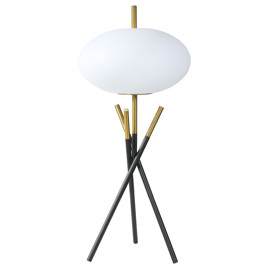 Clarendon - Orb Shade Tripod Table Lamp Desk &amp; Bedside Lamp - Black
