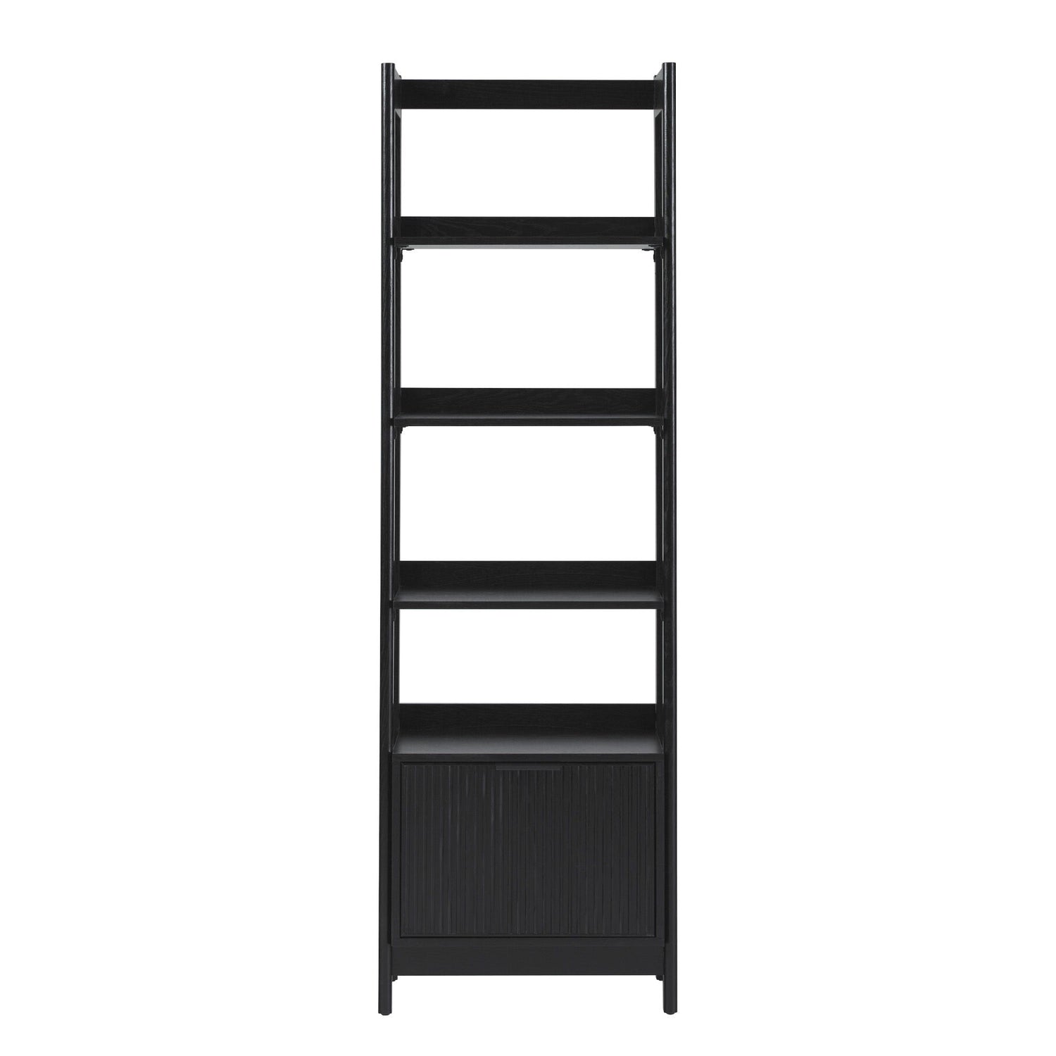 Transitional Narrow Bookshelf With Drawer On Bottom