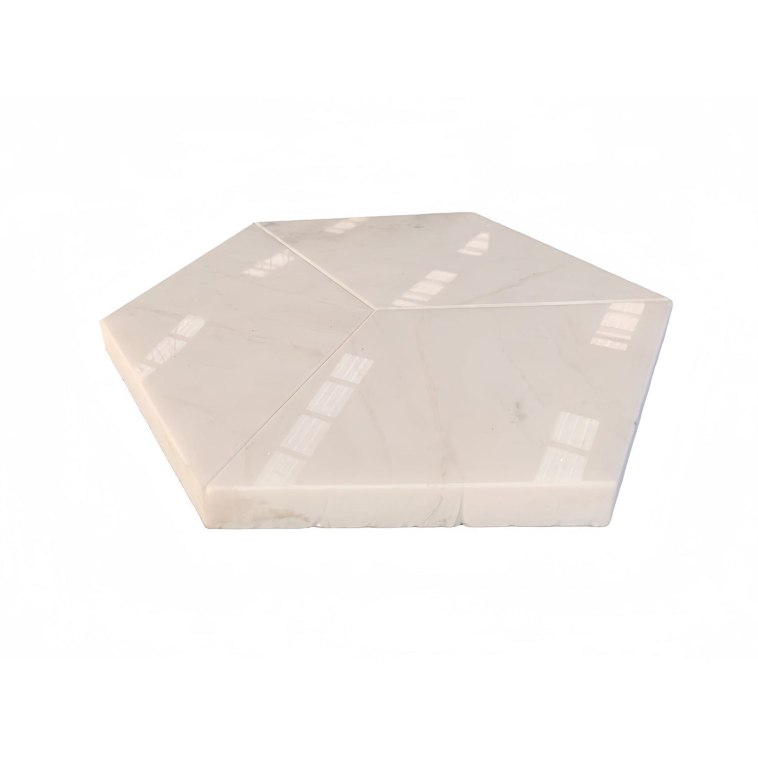 Hexagon Natural Marble Polished Tile For Wall And Floor (Set of 12)