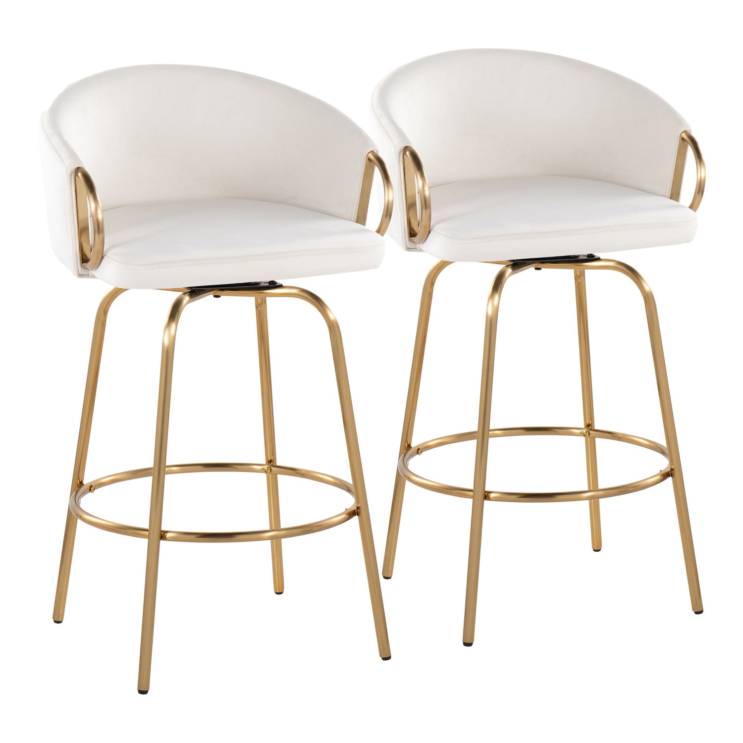 Claire - Contemporary &amp; Glam Counter Stool (Set of 2)