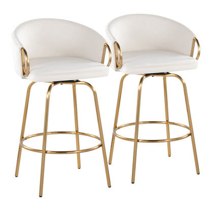 Claire - Contemporary &amp; Glam Counter Stool (Set of 2)