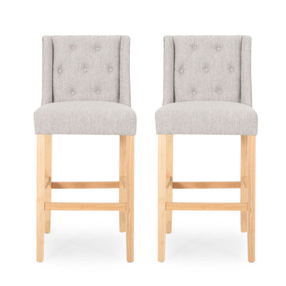 Vienna - Contemporary Fabric Tufted &amp; Wingback Counter Stools (Set of 2)