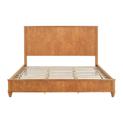Platform Bed Frame &amp; Tall Headboard