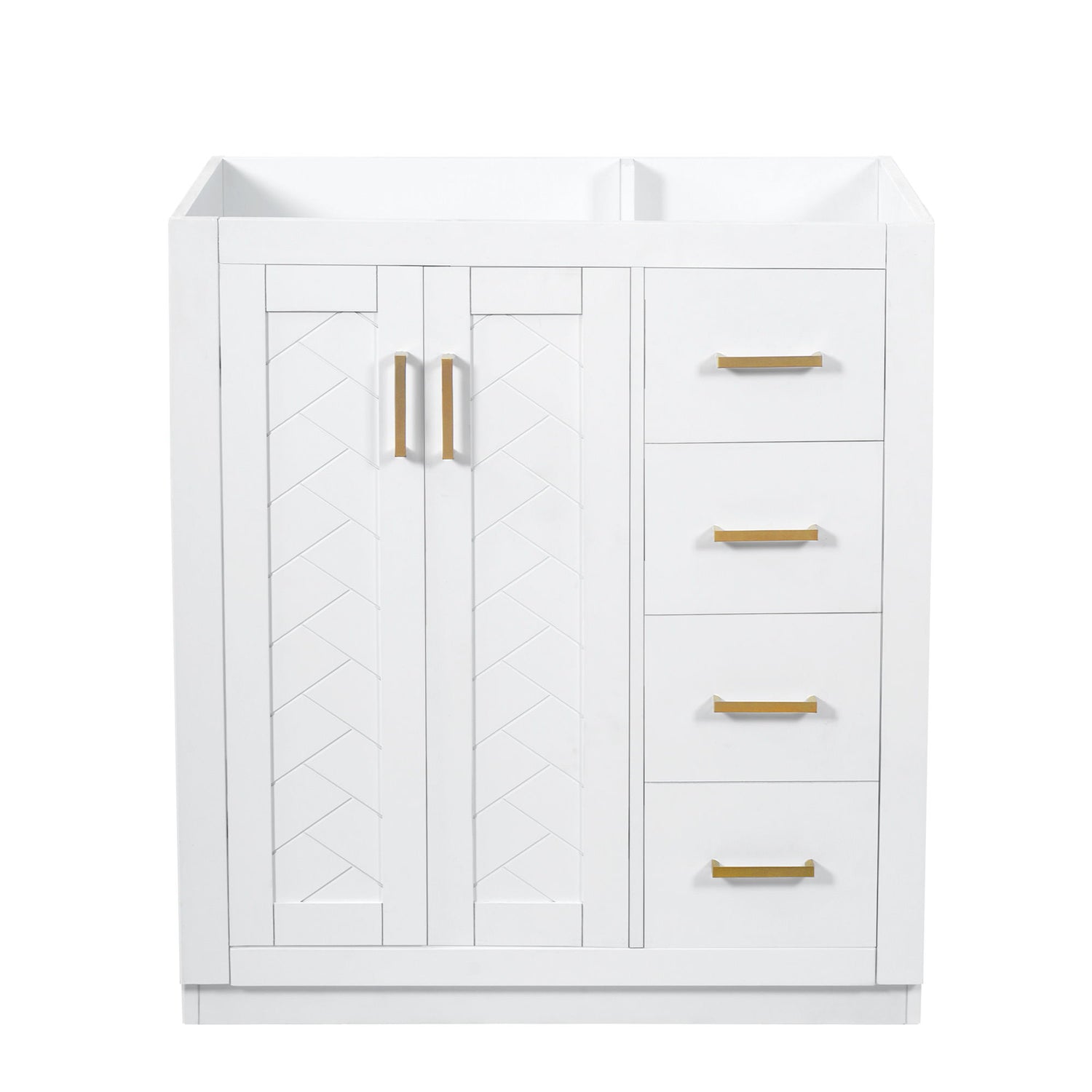 Retro Style Bathroom Vanity With 3 Drawers &amp; Soft-Closing Doors