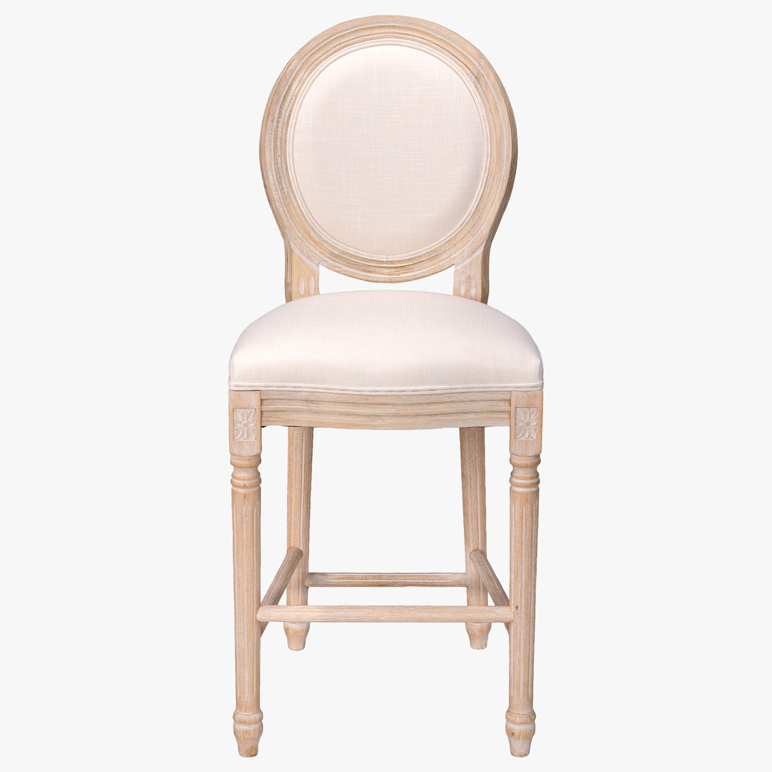 French Country Bar Chairs &amp; Round Back (Set of 2)