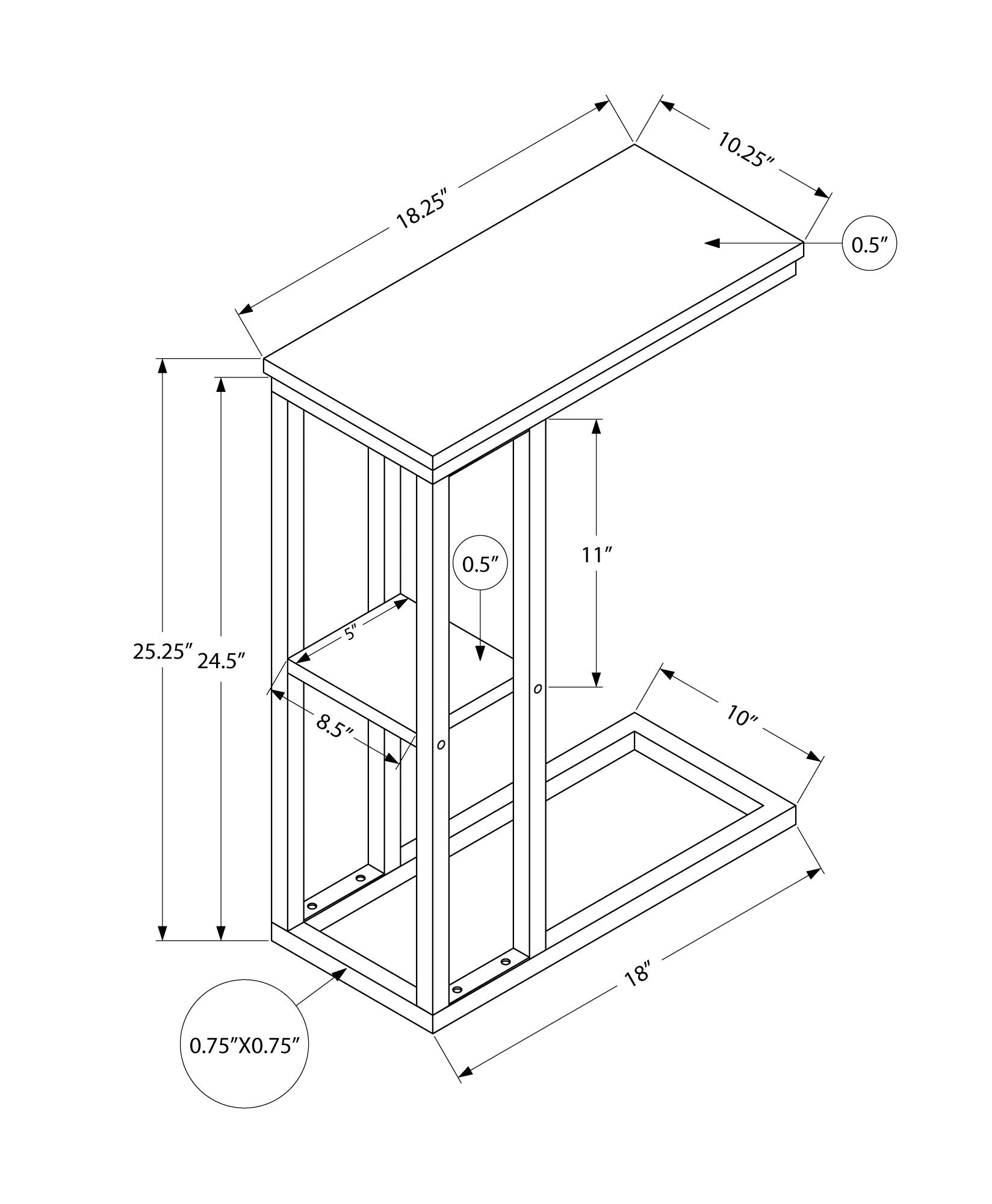 Accent Table C - Shaped, Contemporary &amp; Modern