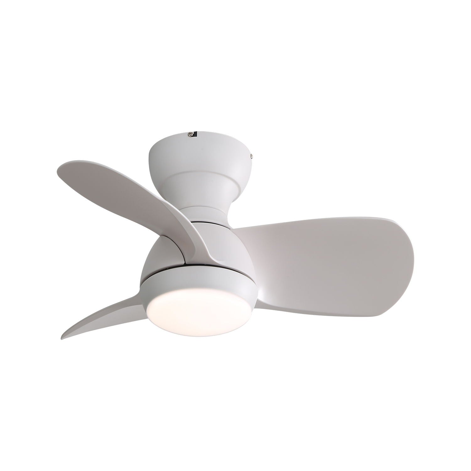 23&quot; Bedroom Ceiling Fan With 3 Color Dimmable 3 ABS Blades Remote Control Dc Motor Black With 18W Led Light