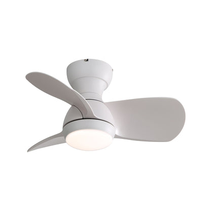 23&quot; Bedroom Ceiling Fan With 3 Color Dimmable 3 ABS Blades Remote Control Dc Motor Black With 18W Led Light