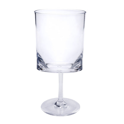 Leadingware Oval Halo Plastic Wine Glasses (Set of 4)