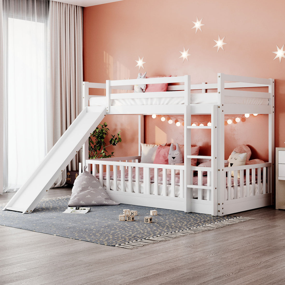 Functional Bunk Bed &amp; Convertible Ladder And Slide