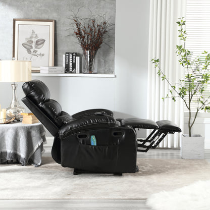 21&quot;seat width,large size Electric Power Lift Recliner Chair Sofa for Elderly, 8 point vibration Massage and lumber heat, Remote Control, Side Pockets and Cup Holders, cozy fabric, overstuffed arm pu