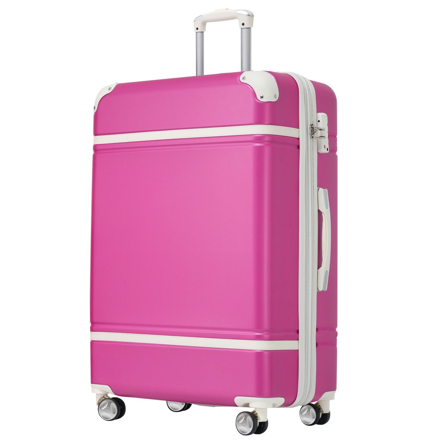 Hardshell Luggage With Tsa Lock, 28&quot; Expandable Lightweight Suitcase With Spinner Wheels, Single Vintage Luggage
