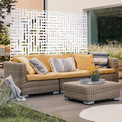 Decorative Freestanding Metal Privacy Screen For Indoor &amp; Outdoor Use
