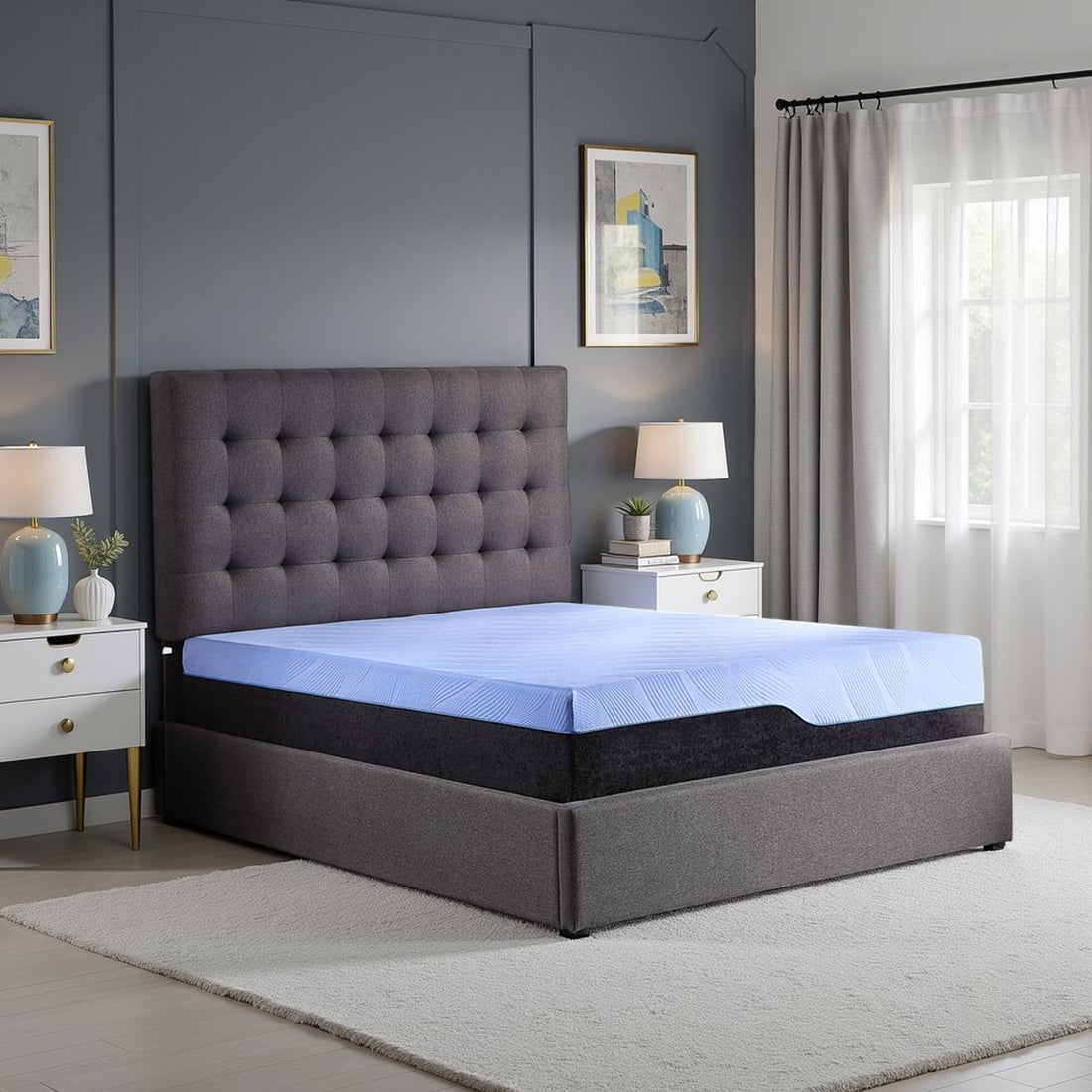 Refresh - 12&quot; Hybrid Cooling Fast Responding Latex Foam And Coil Mattress