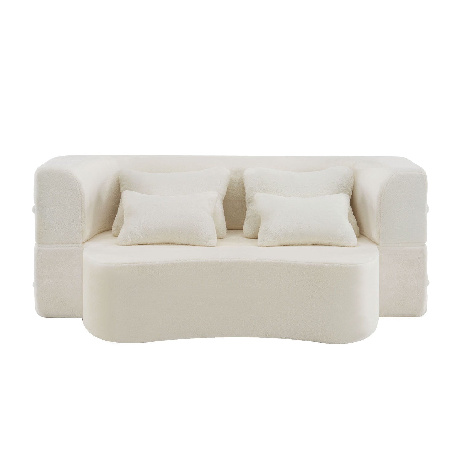 Modern Floor Sofa With 4 Pillows