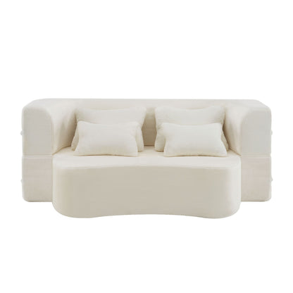 Modern Floor Sofa With 4 Pillows