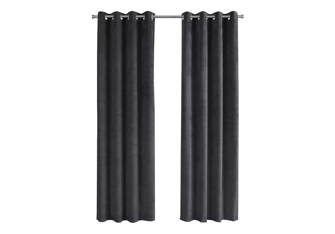 2 Pieces Set, Curtain Panel, Room Darkening, Grommet, Contemporary &amp; Modern