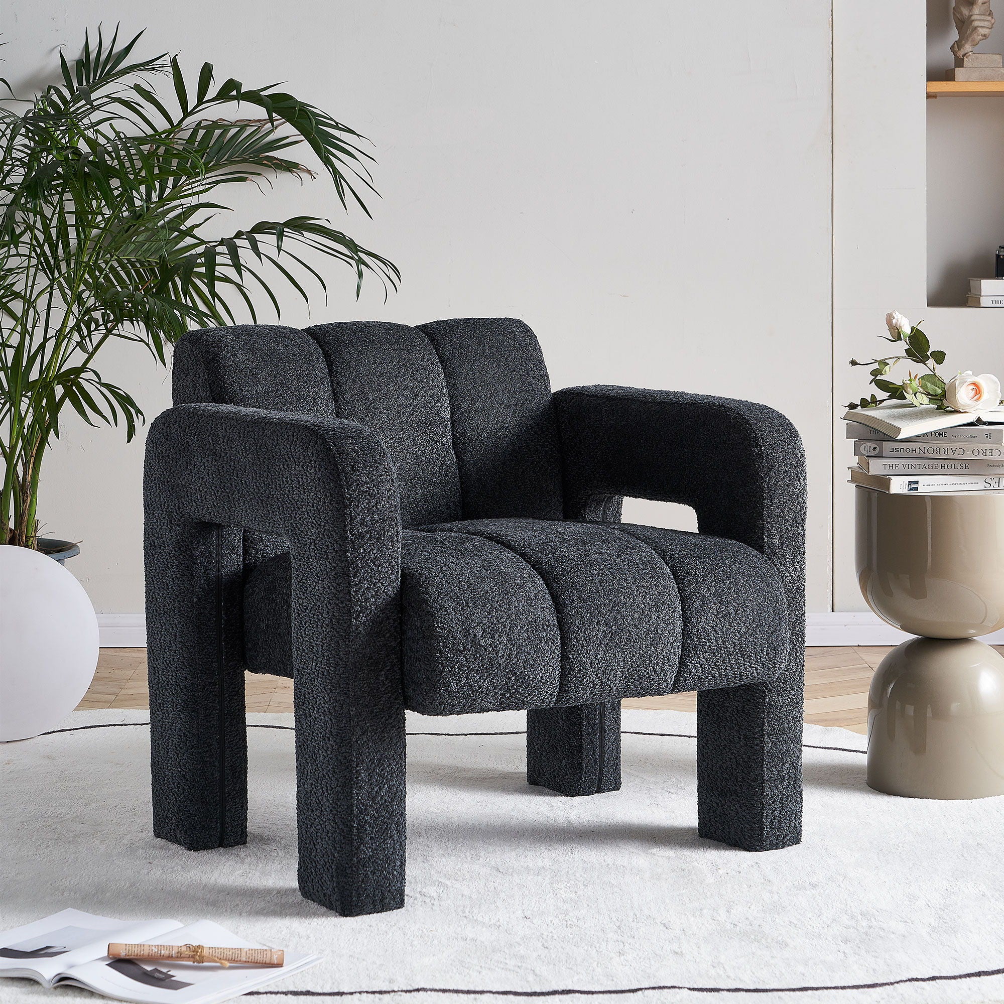 31.10&quot; Boucle Upholstered Accent Chair