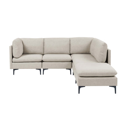 Upholstered Modular Sectional &amp; Tall Legs