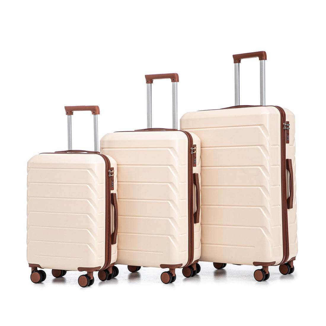 3 Pieces Set 20&quot; / 24&quot; / 28&quot; Spinner Wheel Luggage With Combination Lock