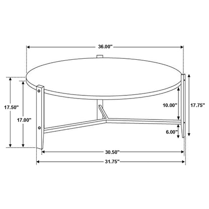 Tandi - Round Marble Coffee Table - White