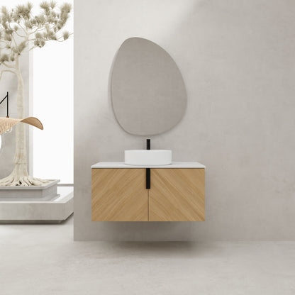 Wall Mounted Bathroom Vanity With Art Sink