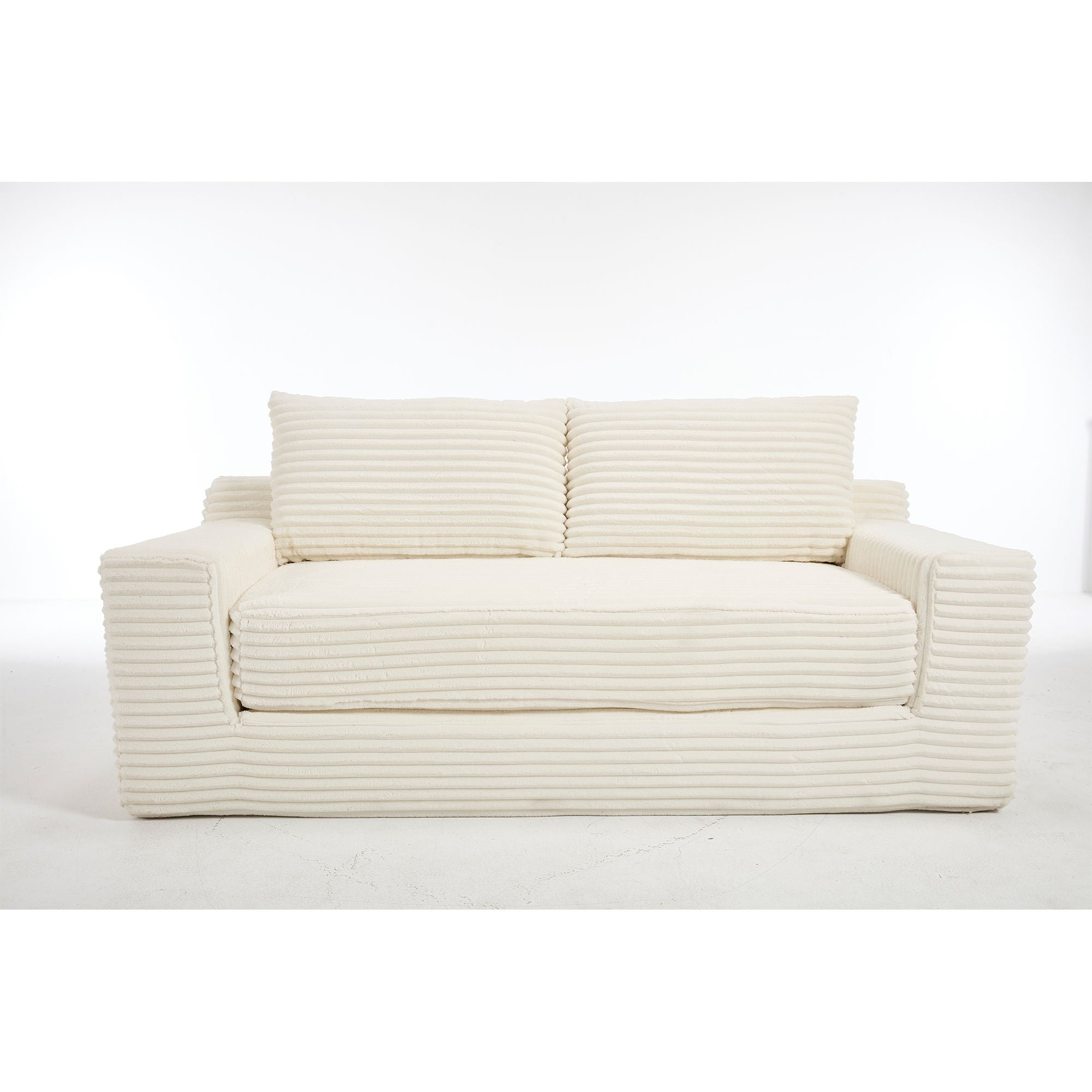 Convertible Loveseat Sofa Bed With Memory Foam &amp; Steel Frame