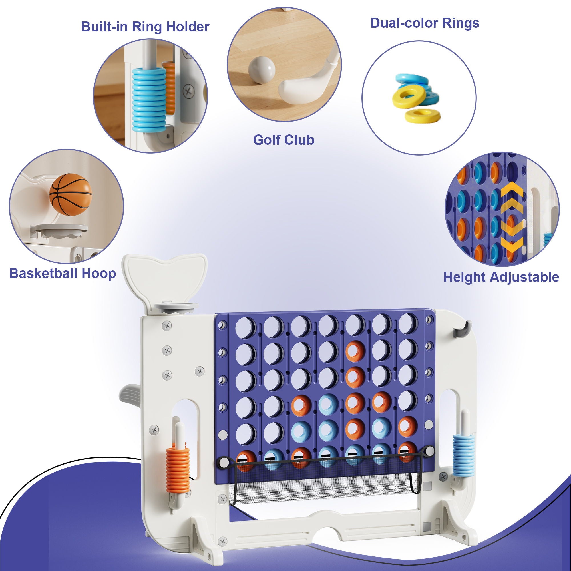 4 To Score Giant Game Set With Mesh Bag &amp; Jumbo Connect 4