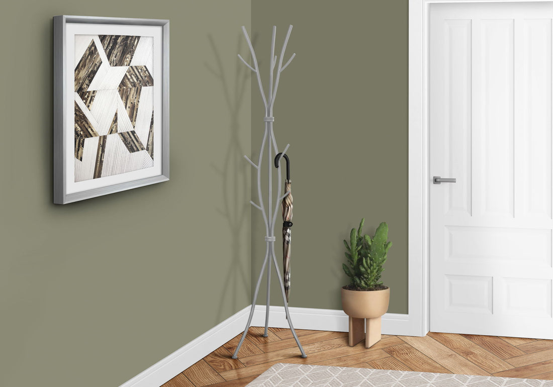 Coat Rack, Hall Tree, Free Standing, 11 Hooks, Entryway, Contemporary &amp; Modern