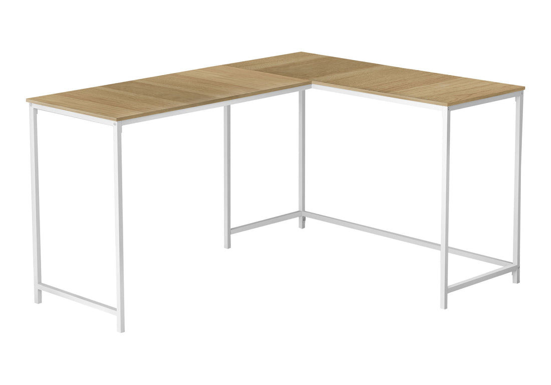 Computer Desk, Home Office, Corner, L Shape, Laptop, Marble Look Contemporary &amp; Modern