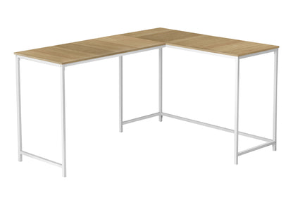 Computer Desk, Home Office, Corner, L Shape, Laptop, Marble Look Contemporary &amp; Modern