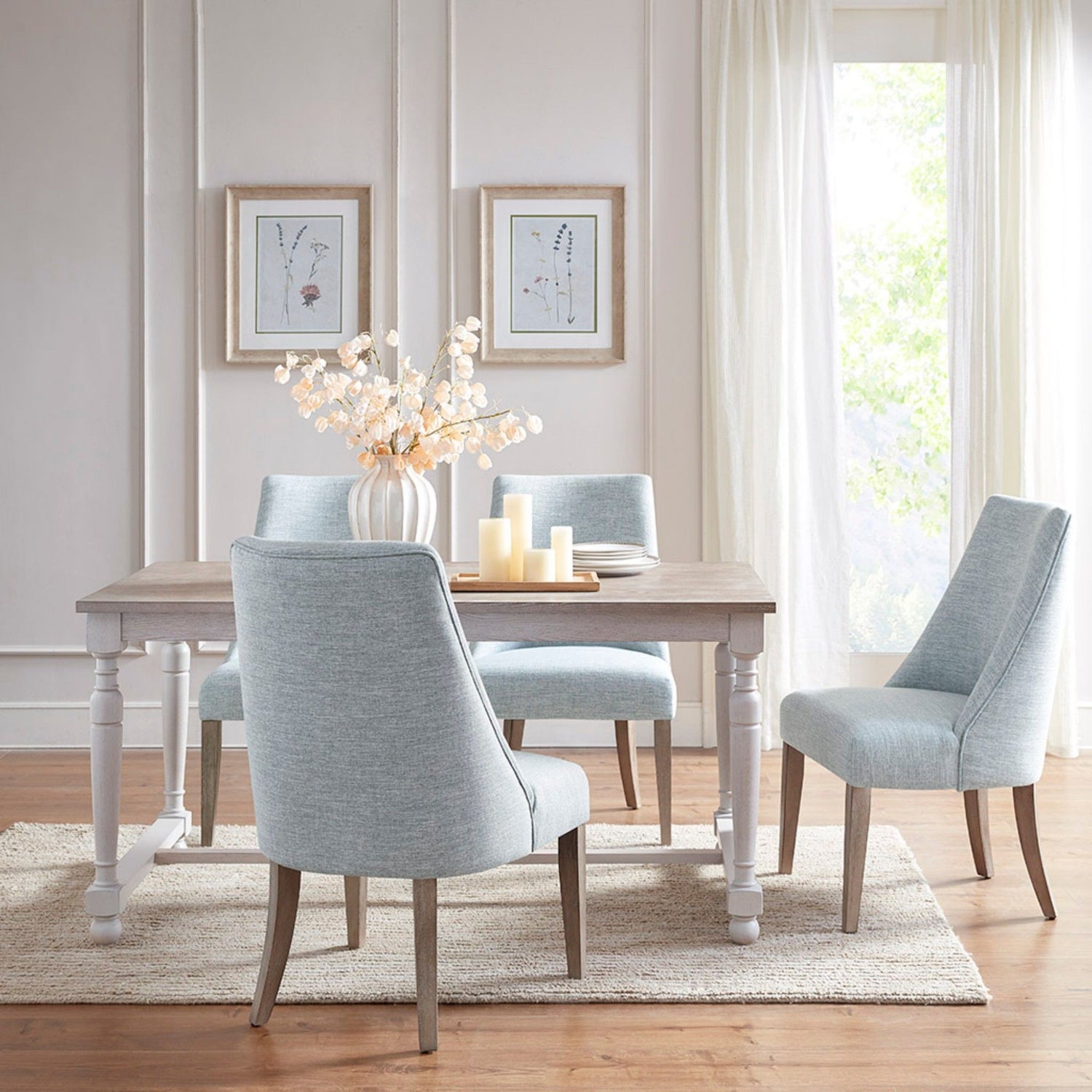Comfortable Dining Chair Upholstered (Set of 2)
