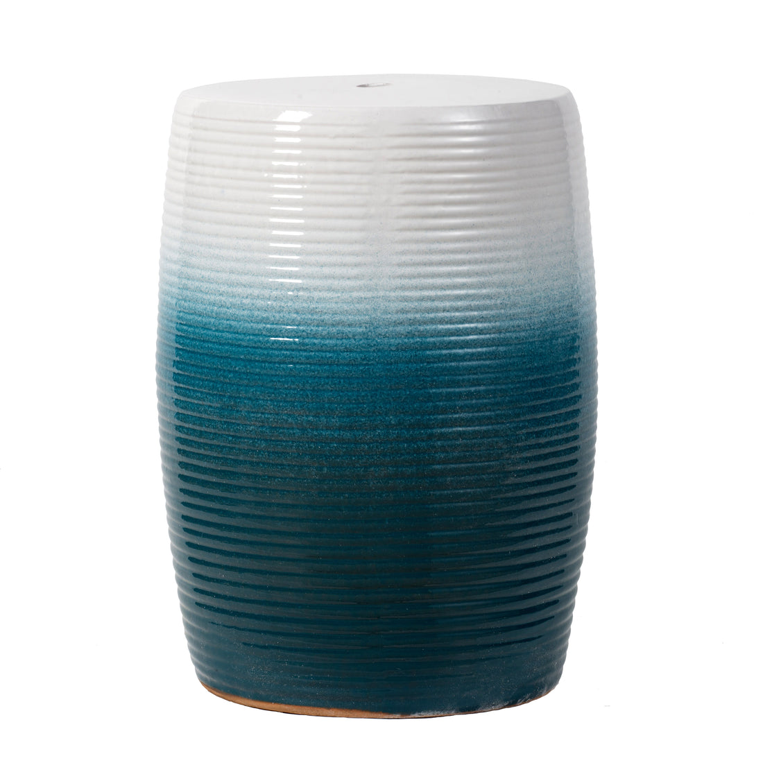 Ceramic Decorative Garden Stool - Blue