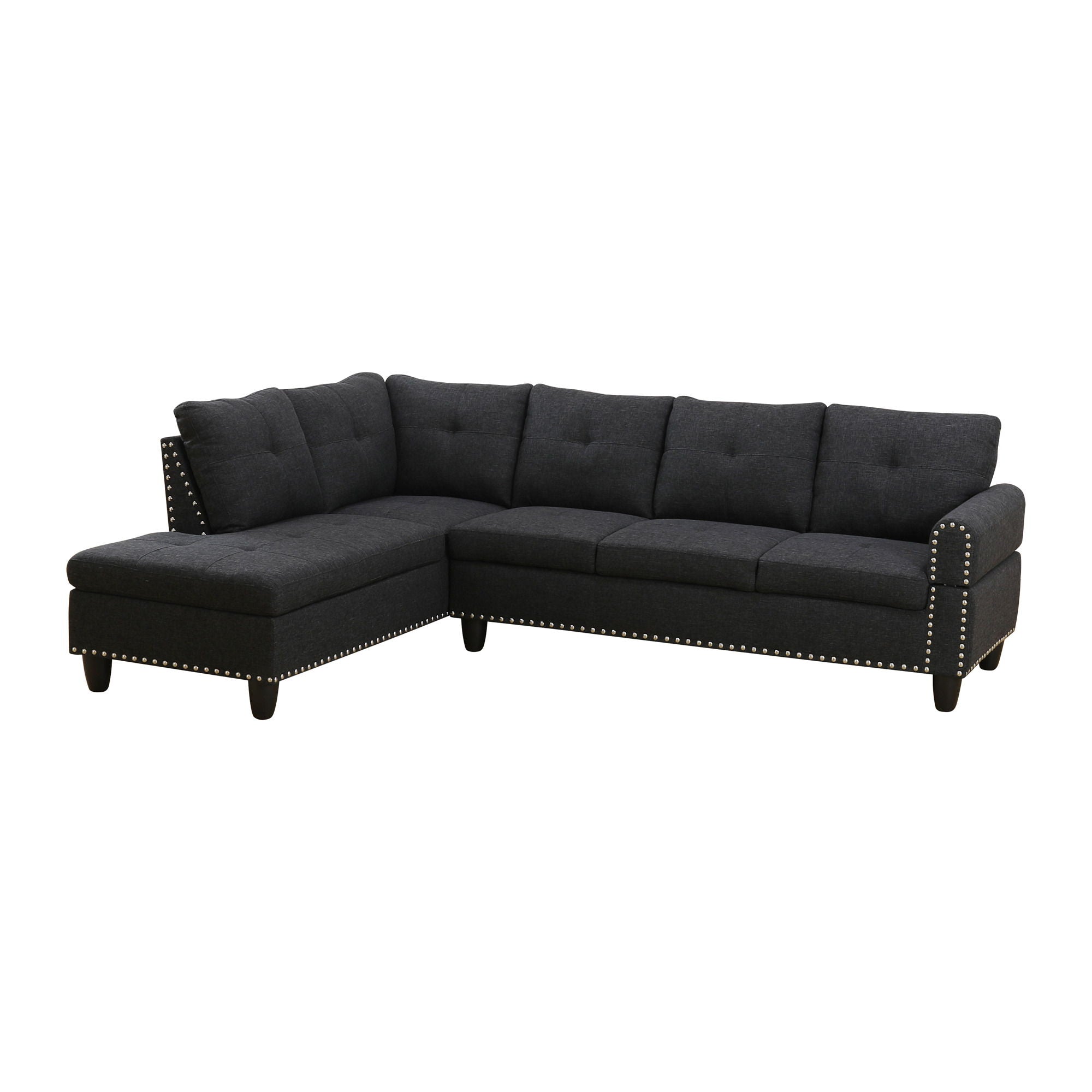 L - Shaped Sectional Sofa With Movable Left Chaise