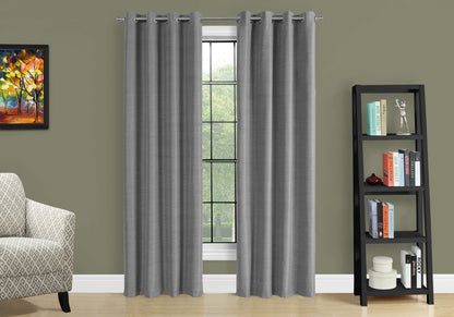 2 Pieces Set, Curtain Panel, Room Darkening, Grommet, Contemporary &amp; Modern