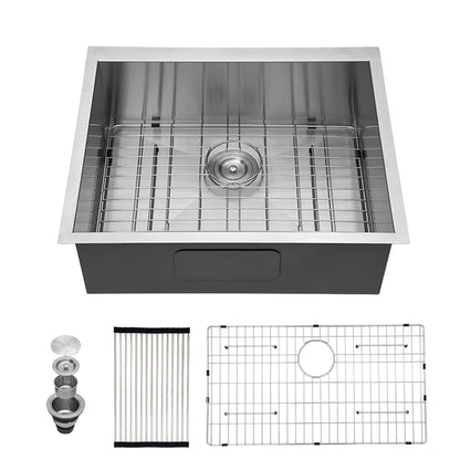 Modern Style Undermount Sink With Stainless Steel, Deep Single Bowl