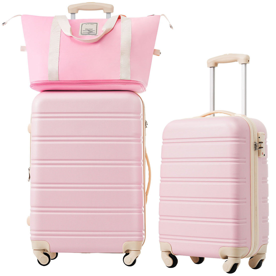 Hardshell Luggage Sets 2 Pieces + Bag Spinner Suitcase With Tsa Lock Lightweight 20&quot; / 24&quot;