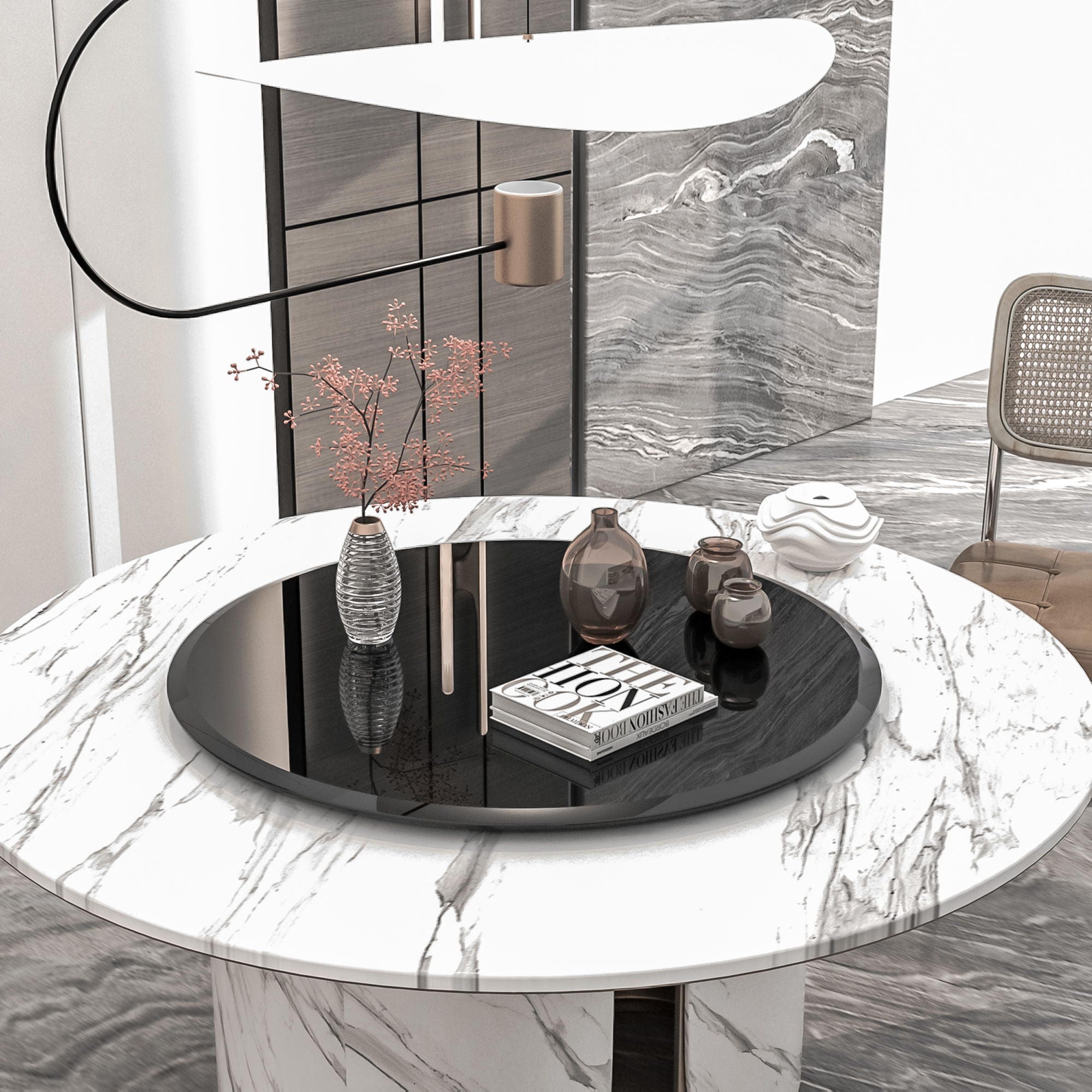 28&quot; Round Tempered Glass Table Top Clear Glass Thick Beveled Polished Edge