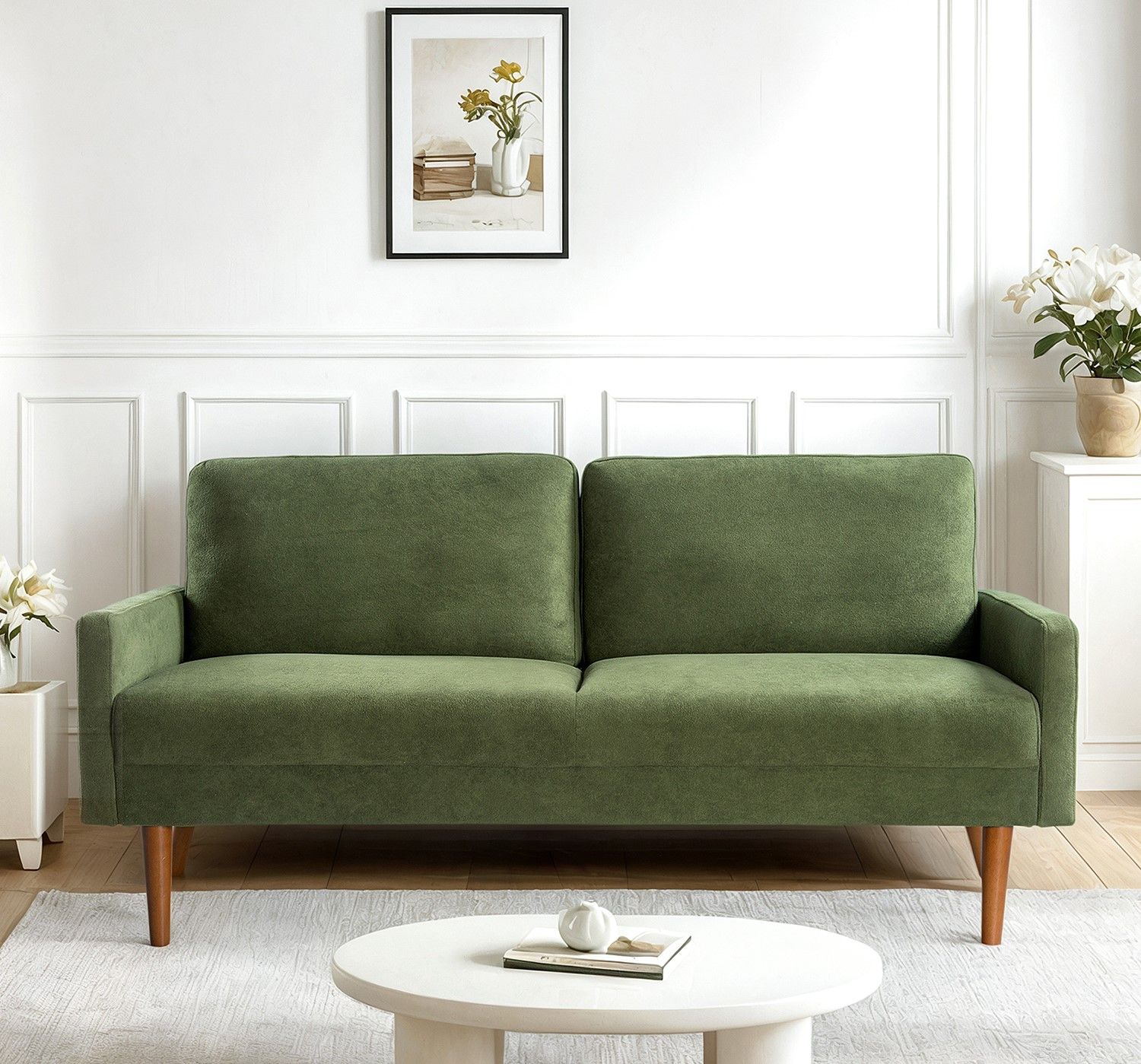 Sofa, European Style With Sleek Design, Modern &amp; Vintage Flair, Upholstered 3 Seater Couch