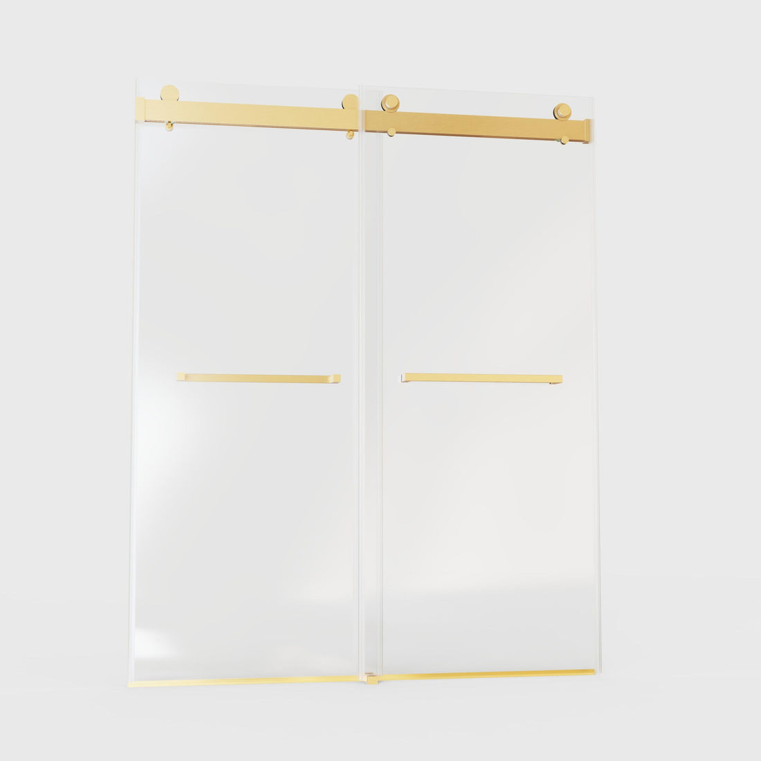 Frameless Double Sliding Soft-Close Shower Door, 3 / 8&quot; (10Mm) Thick SGCC Tempered Glass Door, Matte
