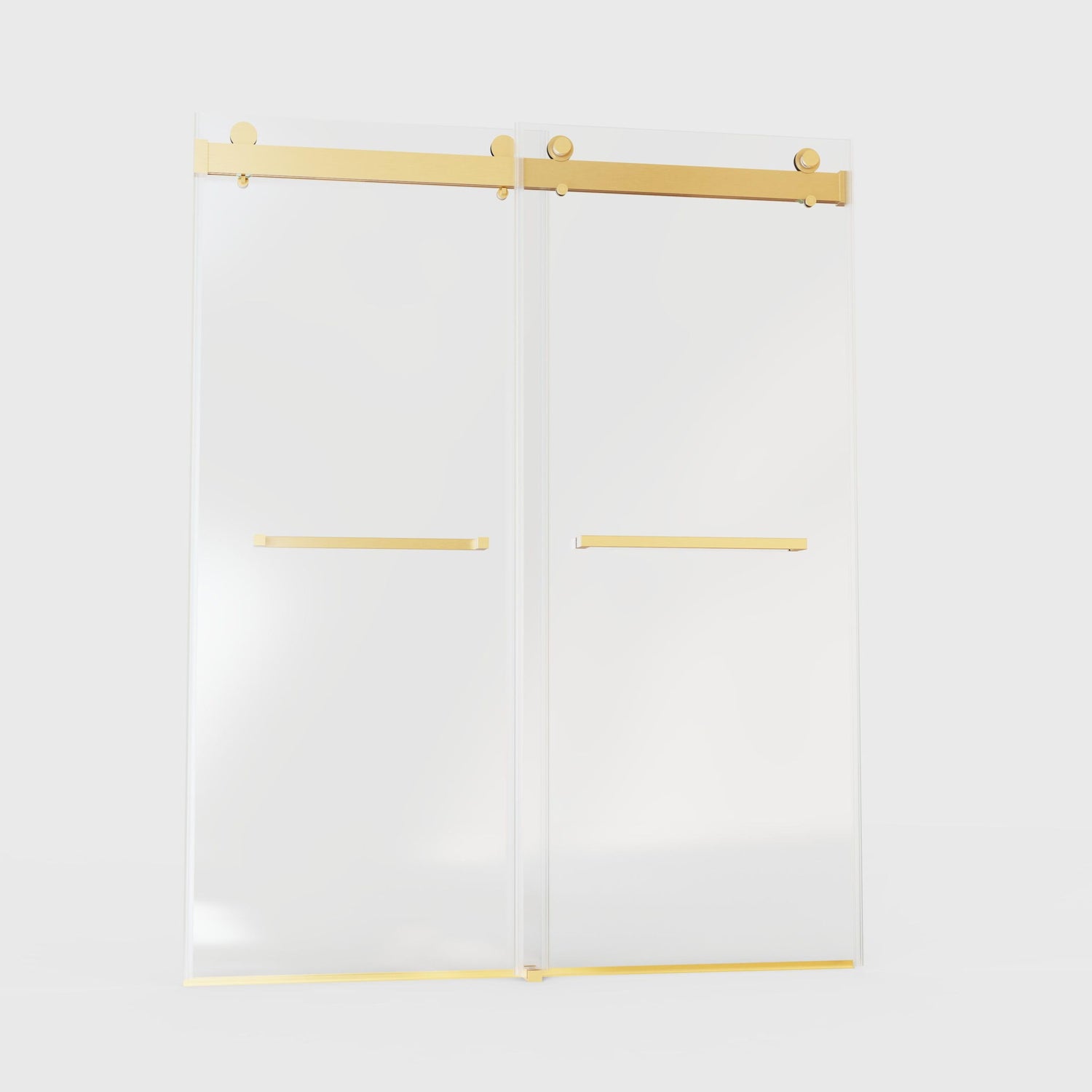 Frameless Double Sliding Soft-Close Shower Door, 3 / 8&quot; (10Mm) Thick SGCC Tempered Glass Door, Matte