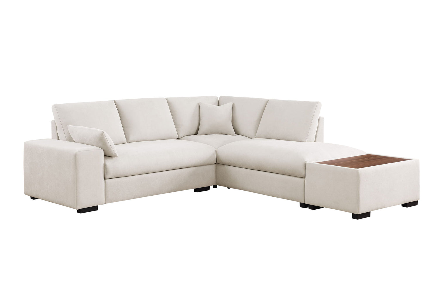 Joshua - 100&quot; Sectional Sofa with Right Facing Chaise and Console Ottoman