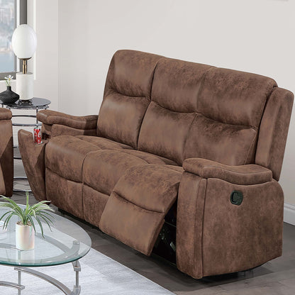 Modern Manual Motion Living Room Set &amp; Hidden Cup Holders