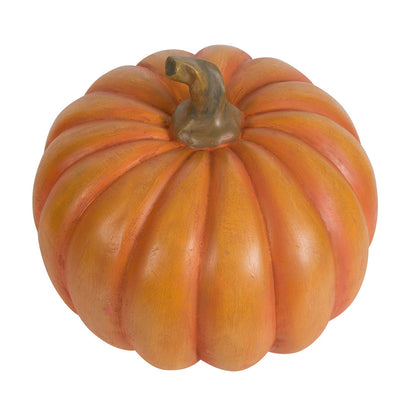 Autumn Resin Pumpkin With Stem, Pumpkin Ornament Decor For Holiday Harvest Festival Fall Festival &amp; Thanksgiving (Set of 2) - Orange
