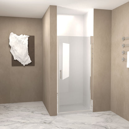 Shower Door With Explosion Proof Safety Film - Chrome