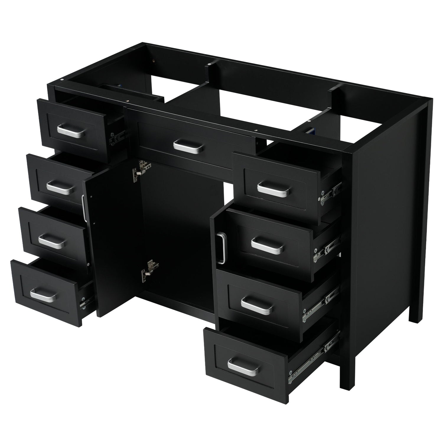 Bathroom Vanity Cabinet Only With 2 Soft Close Doors And 8 Drawers