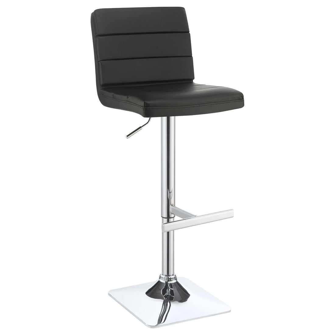 Adjustable Tufted Bar Stool (Set of 2) - Black