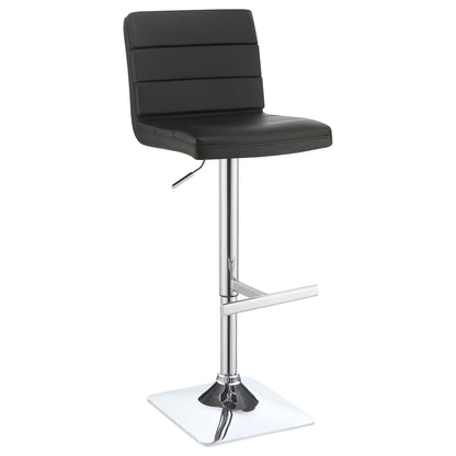 Adjustable Tufted Bar Stool (Set of 2) - Black