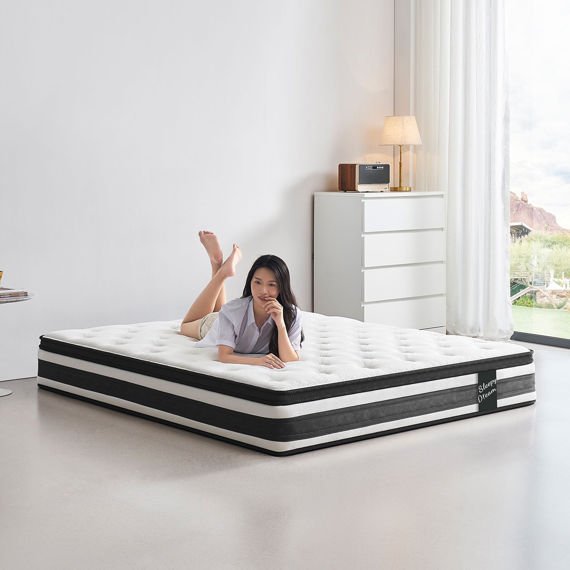12&quot; Breathable Hybrid Mattress, Memory Foam, Individual Pocket Springs
