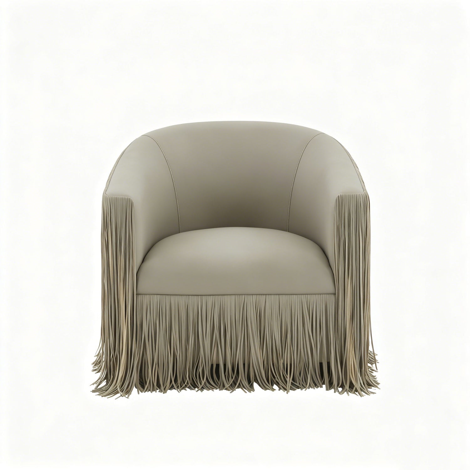Isle - Swivel Chair With Fringe Accent